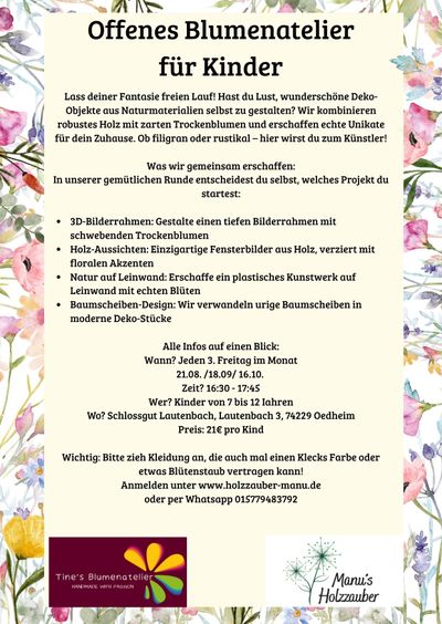 Offenes Blumenatelier für Kinder 2026